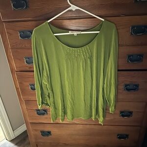 Jones New York Olive Long Sleeve Top